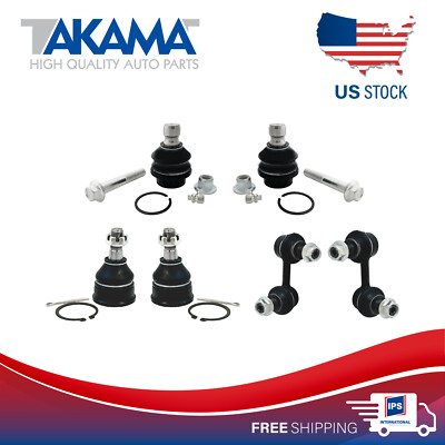 6PC Ball joints+Front Stabilizer sway bar links FOR 05-21 FRONTIER XTERRA PATHFI