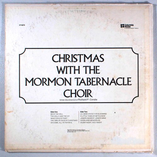 Mormon Tabernacle Choir - Christmas With (1973) Vinyl LP • Holiday - Foto 2 di 2