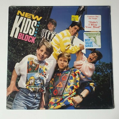 SEALED New Kids on the Block 1986 Vinyl Record FC40475 CBS Inc w. Hype Stickers