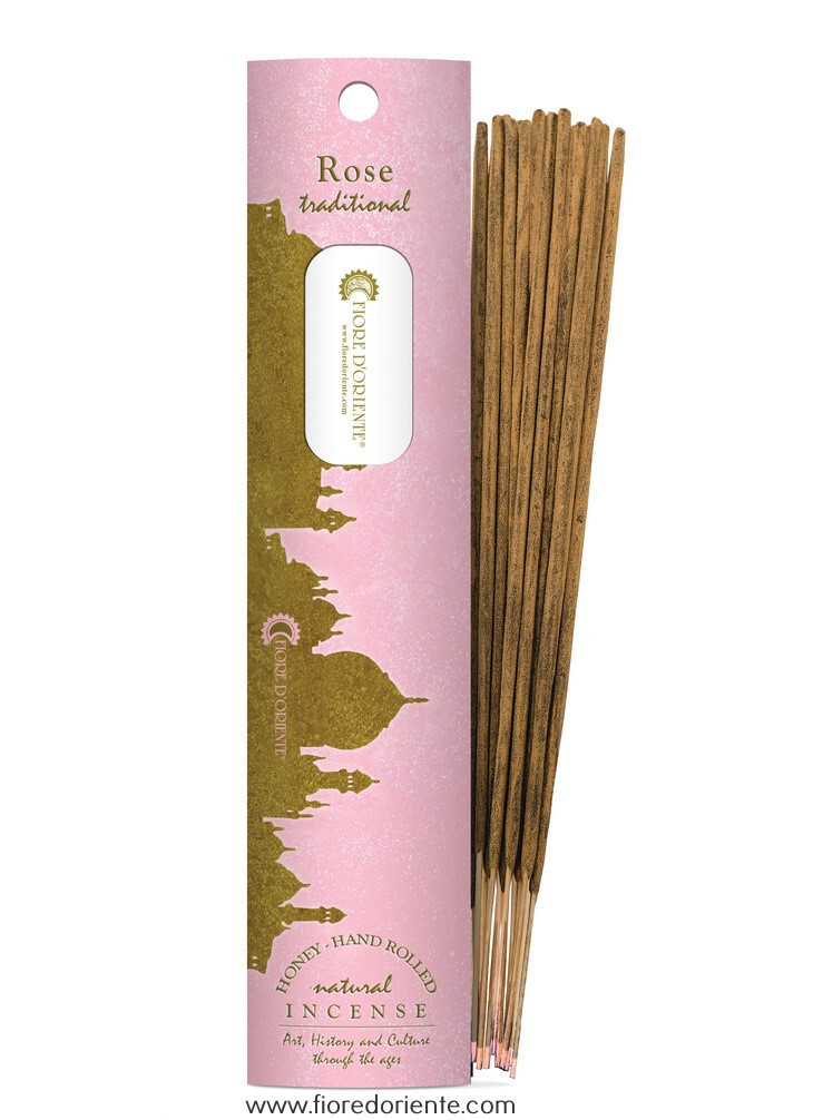Rosa Traditional Incense, Incenso Naturale, 10 Bastoncini