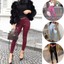 Wet Look Faux Latex Leather Punk Leggings Shiny Zipper Open Crotch Skinny Pants Wet Look Faux Latex Leather Punk Leggings Shiny Zipper Open Crotch Skinny Pants