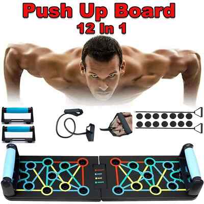 12in1 Liegestütz Rack Board Fitness Workout Zug Gym Muskeltraining Liegestütz Ständer