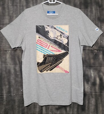 Adidas Porsche Design T-Shirt Collaboration  Mens size L Gray RARE!!!