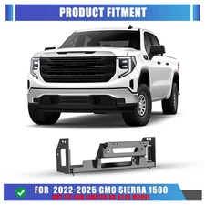 For 2022 2023 2024-25 GMC Sierra 1500 Textured Front Hidden Winch Mounting Plate
