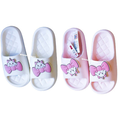Marie Cat Slippers Cute Bow Pink White EVA Anti-Slip Indoor Outdoor Slides Gifts