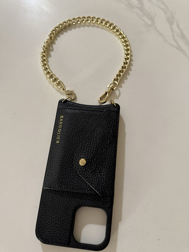 Bandolier Hailey Iphone 12 Pro Max Black Leather Gold Hardware - Bild 2 von 5