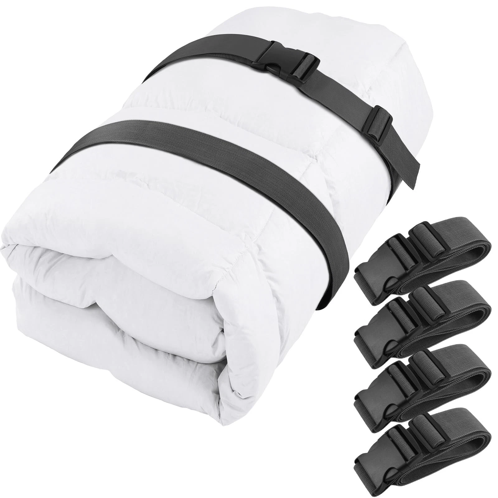 4 Pcs Mattress Topper Straps Adjustable with Buckles Memory Foam Mattress Mat...