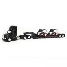 ERTL 1/64 Peterbilt 579 w/ Lowboy & 2 Bobcat S76 Skid-Steer Loaders 16446