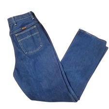 Wrangler Vintage High Waisted Straight Leg Jeans Dark Wash Blue Denim Womens 28