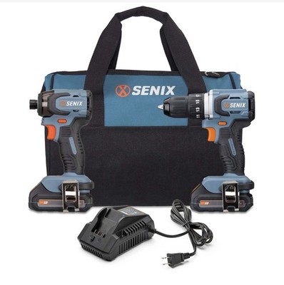 Senix  2-Tool Cordless Kit with 1/2'' Drill Driver & 1/4'' Impact Driver