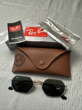 Ray-Ban Sunglasses RB 3556N 001 Polished Arista Gold Green G-15 Lens 53mm w/case
