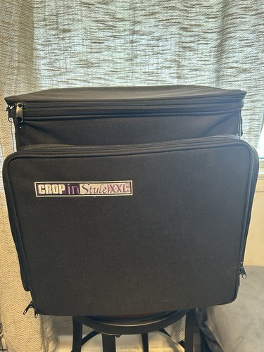 CROP IN STYLE XXL Rolling Tote Organizer Scrapbook Art Craft Storage Luggage Bag