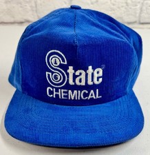 State Chemical Trucker Hat Snapback Adjustable Corduroy Cap Vintage