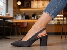 Comfortable wide fit Slingback block heels, brand new, , for all occasions.