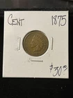 1875 indian head cent Vg Details