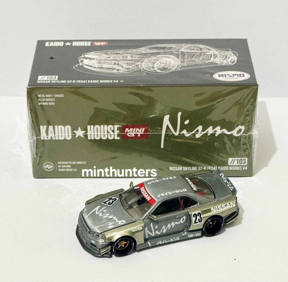 ミニカー KAIDO HOUSE Nismo Skyline GT-R 1/64 KAIDO☆HOUSE x MINI GT 1/64 Nissan Skyline GT-R (R34) Kaido
