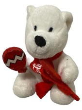 Coca-Cola Kuscheltier Eisbär Plüschtier mit Schal Weihnachtlich 12cm