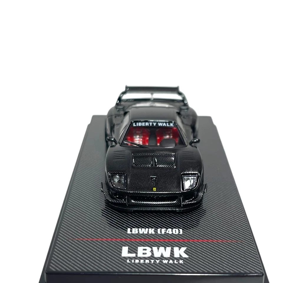 Modellino Auto Inno64 1/64 Ferrari F40 LBWK Full Carbon Black - Immagine 2 di 4