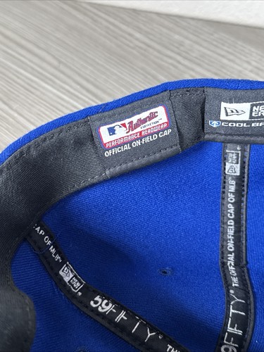 New York Mets Hat Cap Fitted Mens 7 5/8 ON FIELD Blue MLB Baseball New Era - Picture 6 of 9