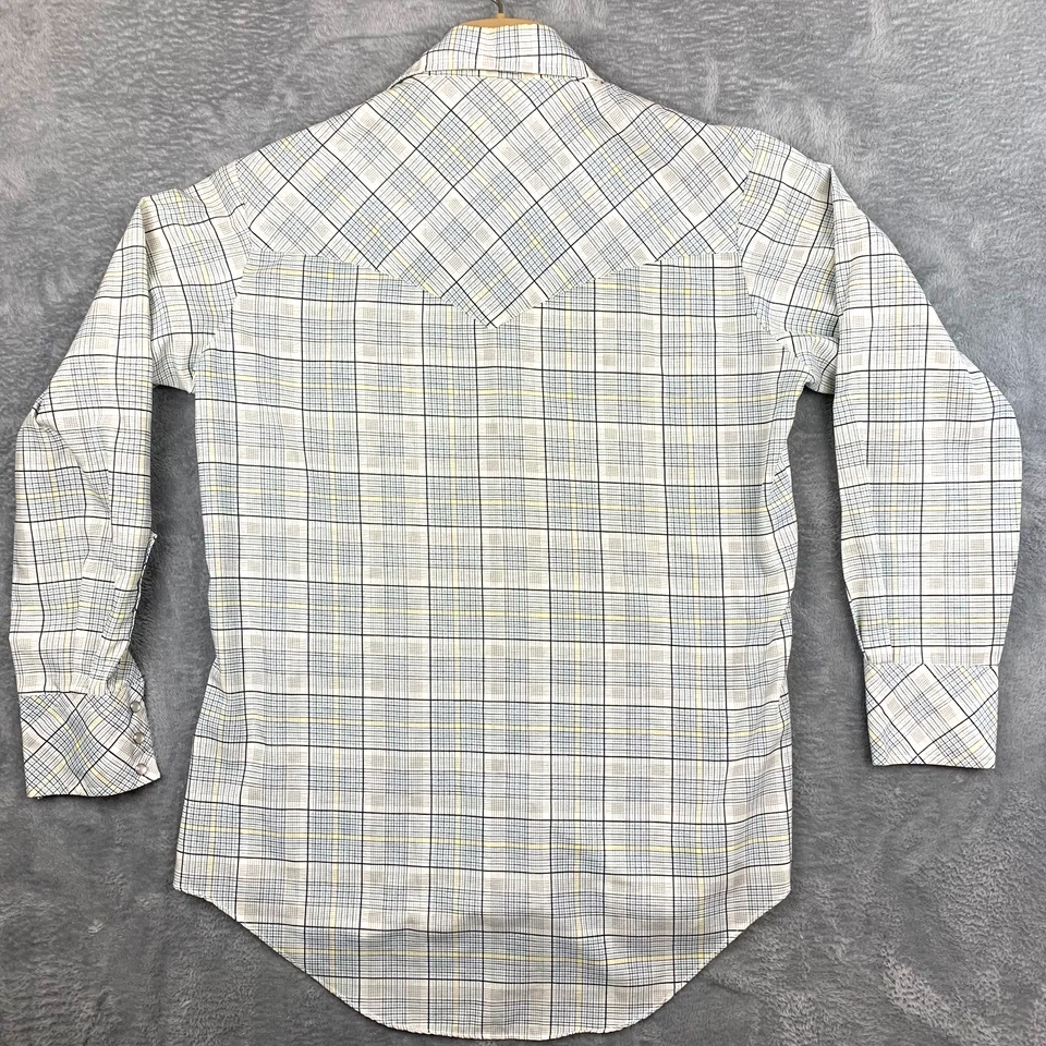 Camisa a cuadros a presión vintage JCPenney Western Apparel para mujer con perlas 16-34 (grande) Foto 2 de 4