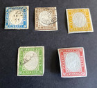 Rare Italy Franco Bollo Sardinia  Embossed 7 Stamps Two Newspaper 1861-1862 — photo 1
