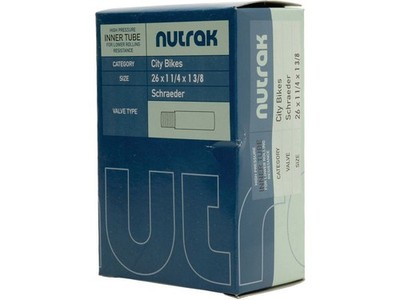 Nutrak City, Schrader Fahrrad Schlauch 26 x 1-1/4 - 1-3/8'' Schwarz