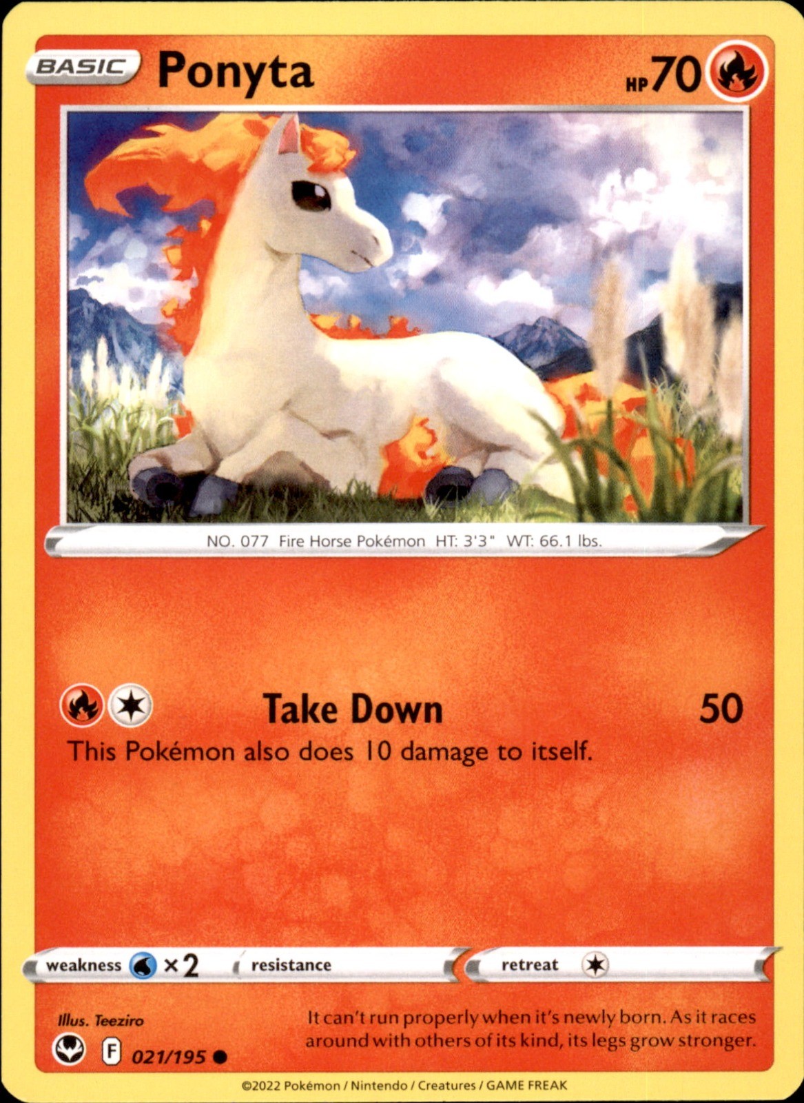 Ponyta 021/195 Common - Pokemon SWSH12: Silver Tempest