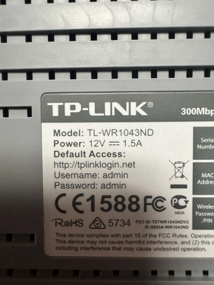 TP-Link TL-WR1043ND 300 Mbps Gigabit Wireless N Router - Bild 3 von 4