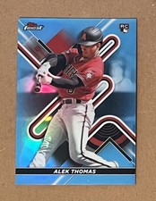 2022 Topps Finest Sky Blue Refractor #43 Alek Thomas RC Rookie #/300