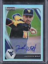 2021 Panini Prizm Draft Picks #PDP129 Jackson Wolf Base Autographs Silver Prizm