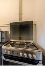 Indesit ID60G2X 60cm Gas Cooker Double Oven 4 Burner Hob Stainless Steel