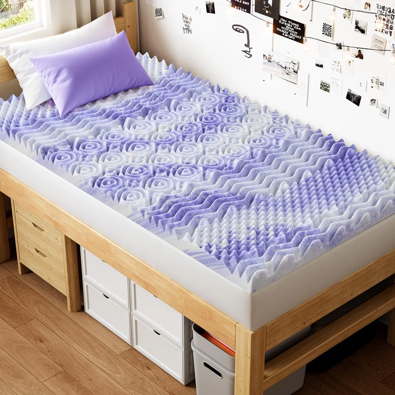 Dreamsmith 4 Inch 7-Zone Twin Memory Foam Mattress Topper Cooling Gel Infused