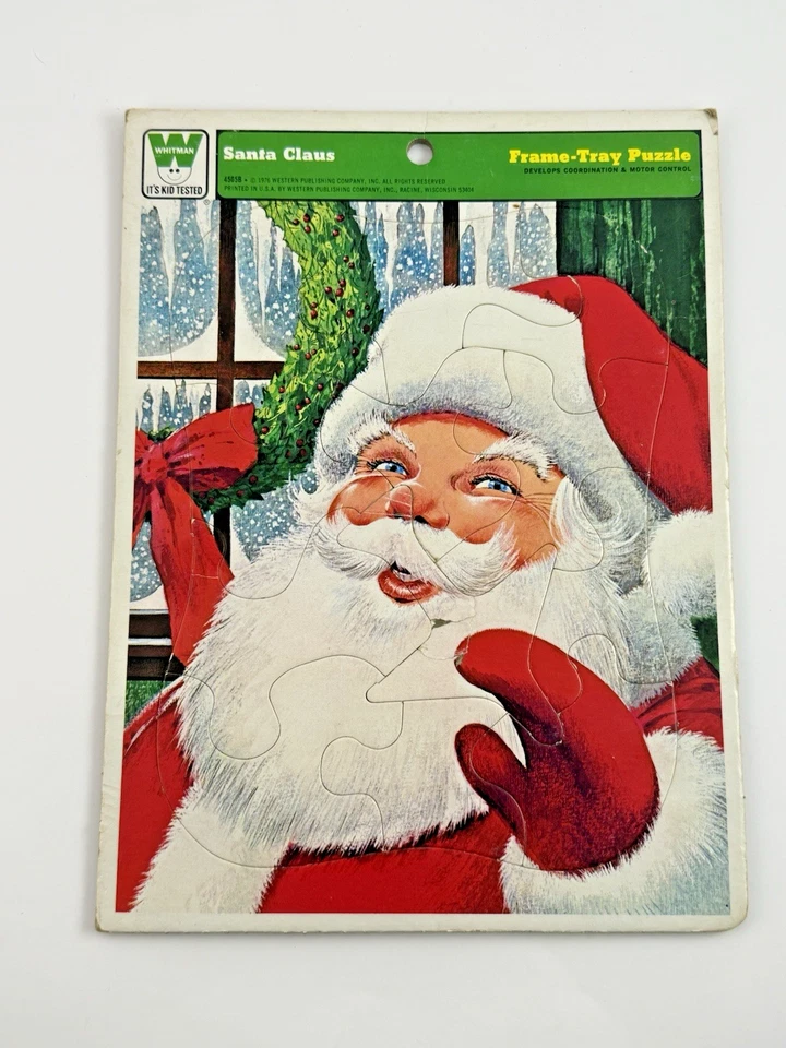 🧩Lot of 4 Vintage 1970s Whitman Frame-Tray Puzzles Mickey, Pluto, Santa🧩 - Image 3 of 4