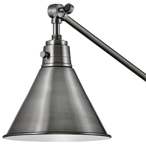 Hinkley Sconce Arti Swing Arm Single Sconce 10.25" Polished Antique Nickel - Picture 2 of 3