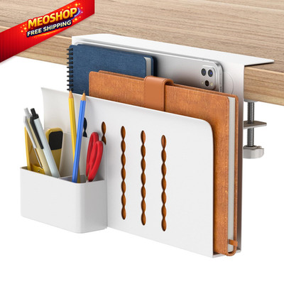 HAMOPY Desk Side Storage, Single-Layer Steel Hanging Single(1 Tier), White 