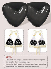 1Pc Double Sided Self-Adhesive Bra Pads,Chest Pads Adhesive Pads,Reusable Paddin