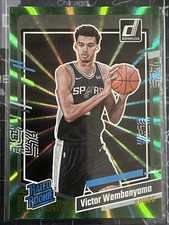 2023-24 Donruss Victor Wembanyama Holo Green Laser Rated Rookie RC #220 Spurs 28