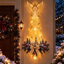 Angel Blessing Wall Light Starglow Cascading Christmas Glowing Stars Angel Light — image 3