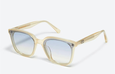 Gentle Monster Queen GDC1 Sonnenbrille Gold/Blau Oversized mit Etui Neu