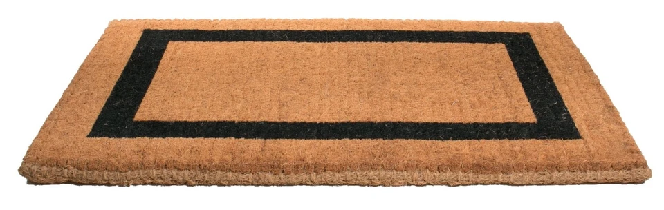 进口装饰印花 Coir 门垫,黑色边框,22 英寸 x 36 英寸 — 第 2/4 张图片