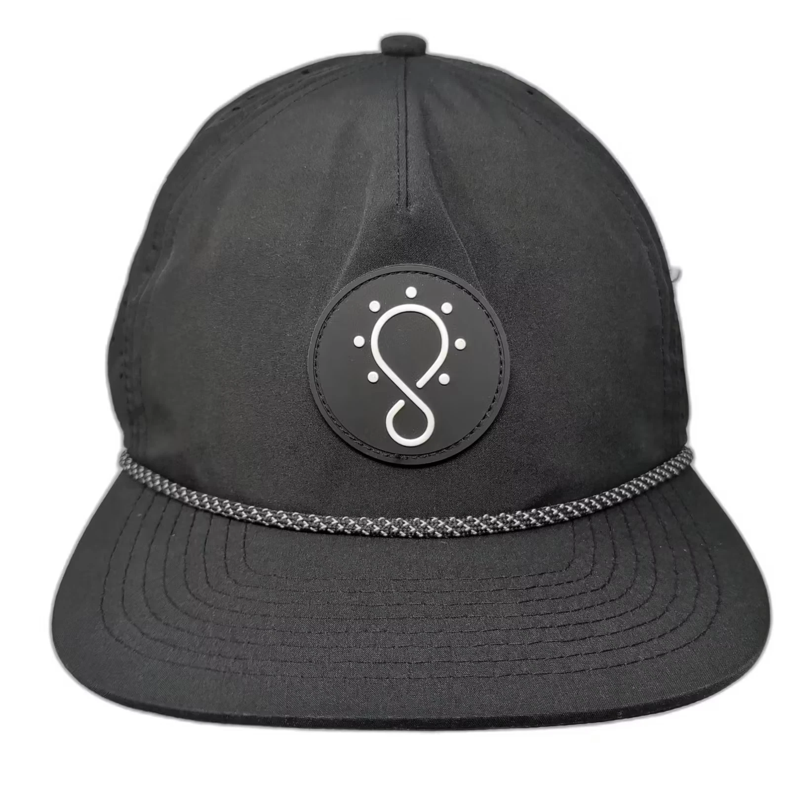 freedom forever Trucker Hat Black White OS Snapback Perforated Rope Breathable