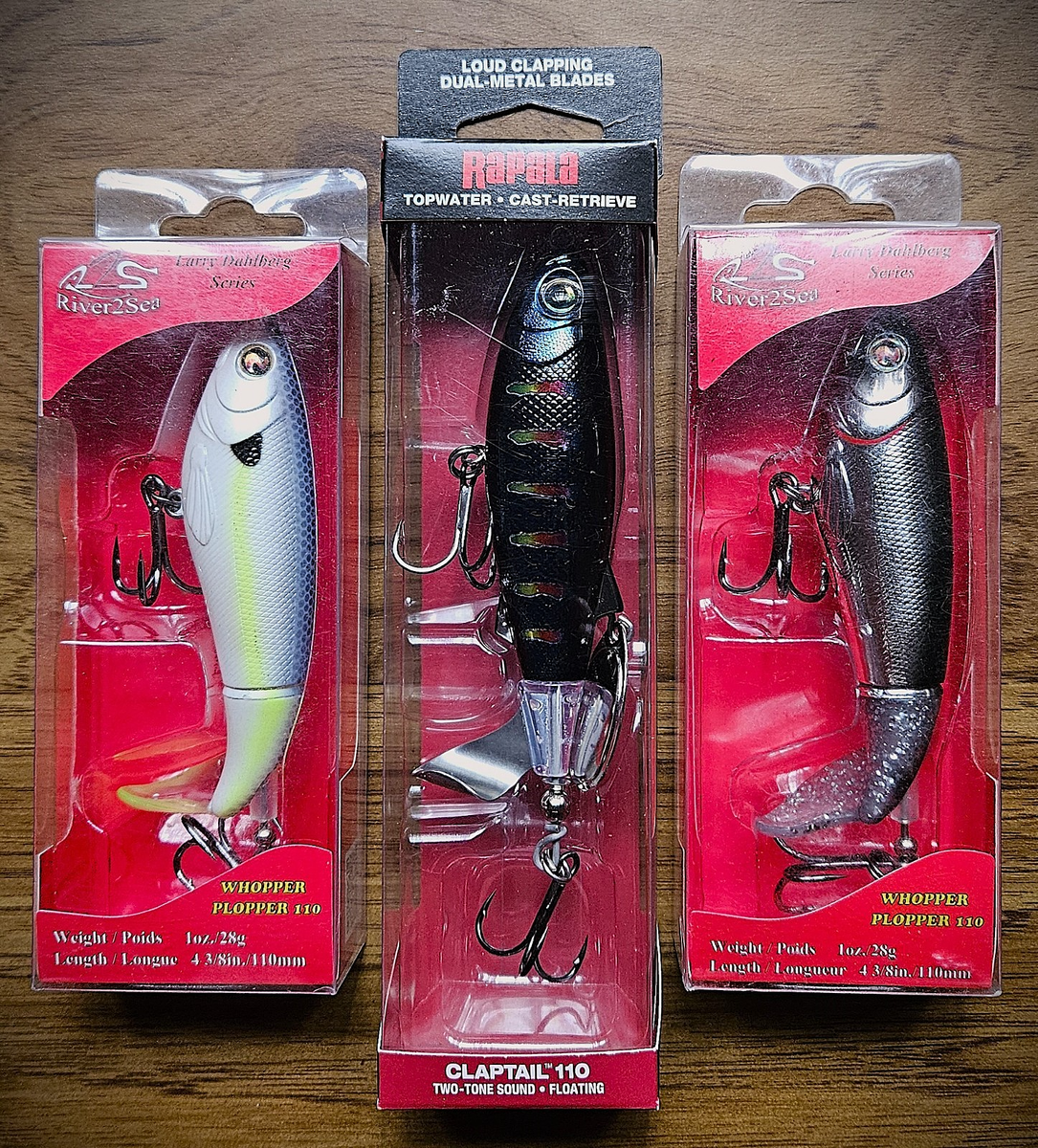 Rapala Claptail 110 & River2Sea Whopper Ploppers - Three Killer