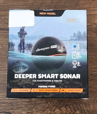 Deeper Smart Sonar PRO Plus 2 9 hour battery life, Black 