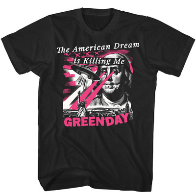 Green Day American Dream Abduction Mens T Shirt Music Classic Band Tee New Black