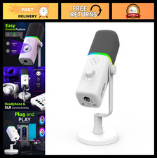 USB Gaming Microphone for PC - Noise-Canceling Condenser Mic, Tripod, Pop Filter