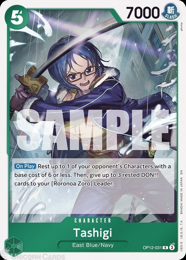 OP12-031 Tashigi : Rare English One Piece TCG Card : OP12: Legacy of the Master