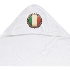 'Italy Flag Bottle Cap' Baby Hooded Towel (HT00045298)