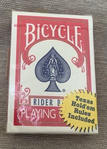 Brand New Bicycle Playing Cards With Texas Hold ‘Em Rules Included