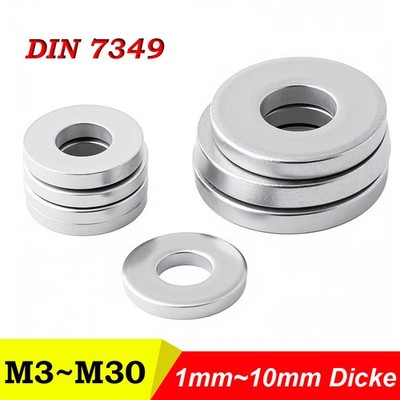 Unterlegscheiben DIN 7349 Edelstahl A2 V2A Extra Dicke Beilagscheiben M3 - M30
