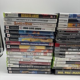 Video Game Case & Manual Lot Of 61- Xbox, Ds, Ps2 , PS3 , Etc - READ